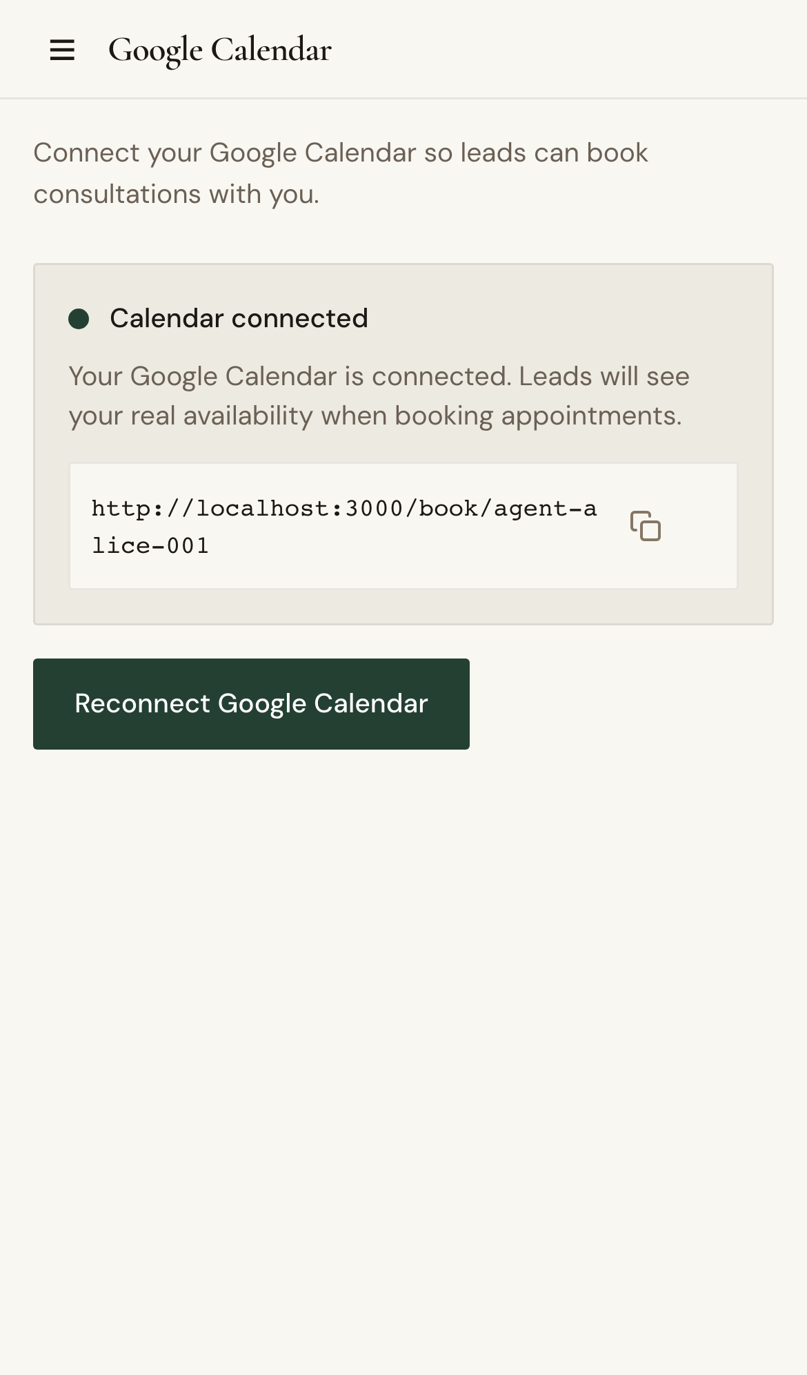 Mobile screenshot for Connect Your Calendar: Open Calendar in Settings.