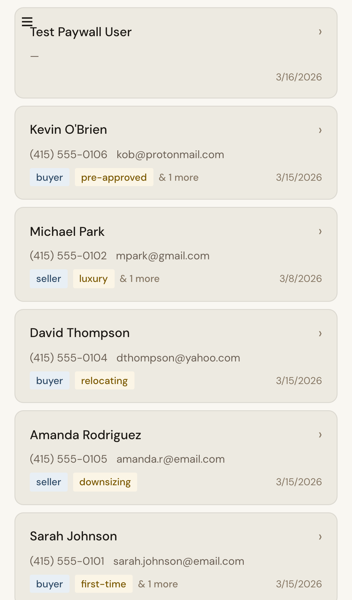 Mobile screenshot for Do Not Contact Behavior: Mark a contact as Do Not Contact.