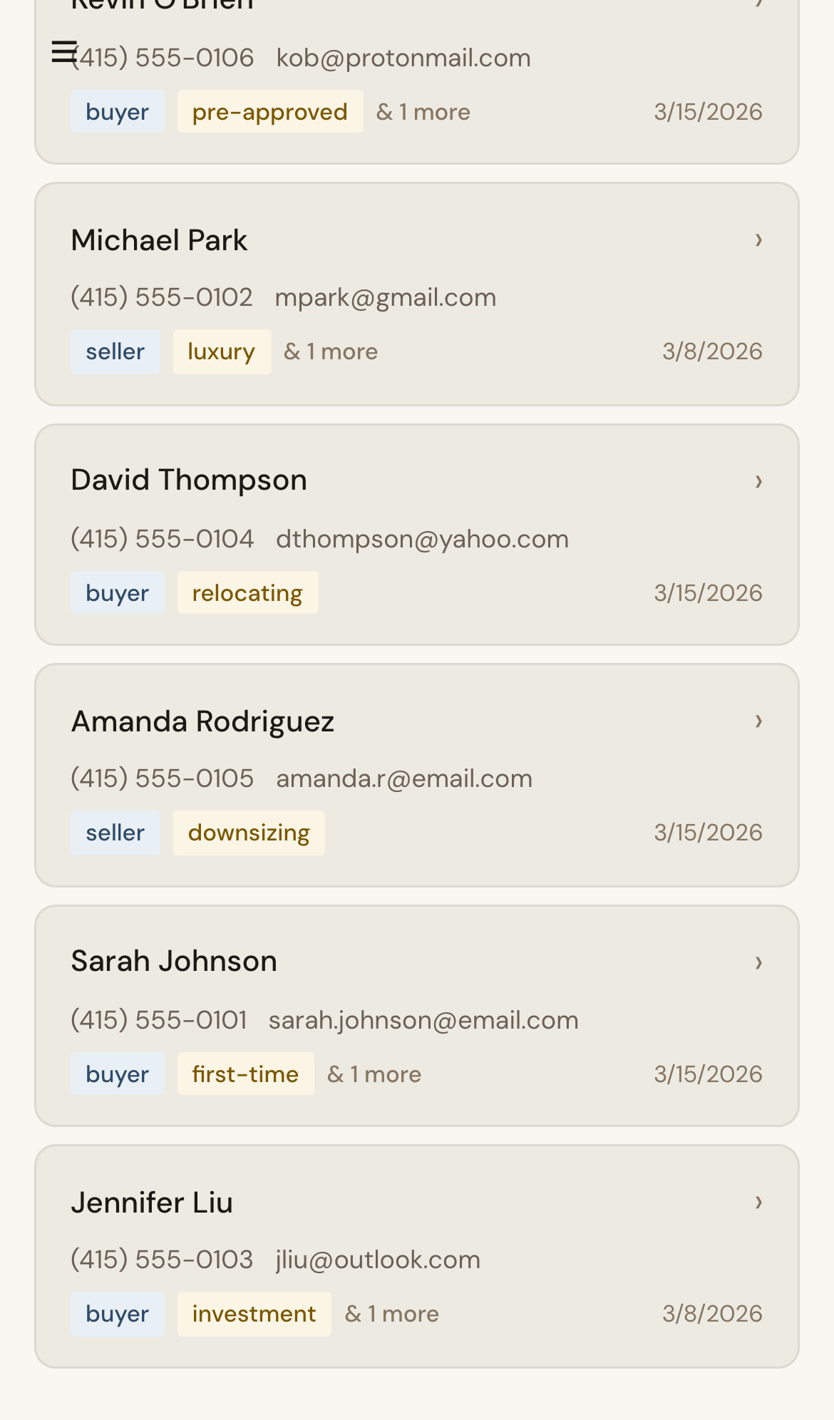 Mobile screenshot for Manage Your Contacts: Update details, tags, and notes.
