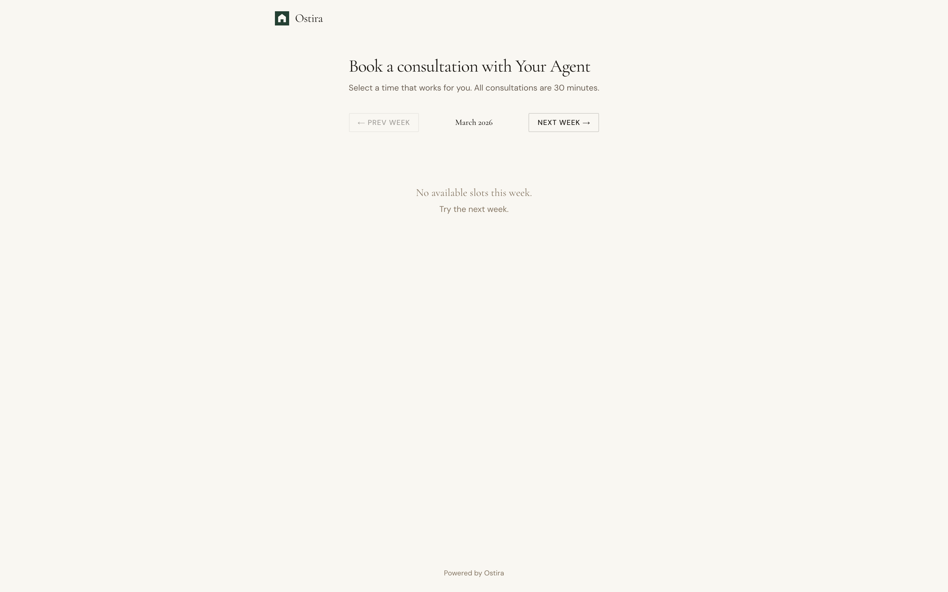 Desktop screenshot for Public Booking Flow: Share your public booking URL.