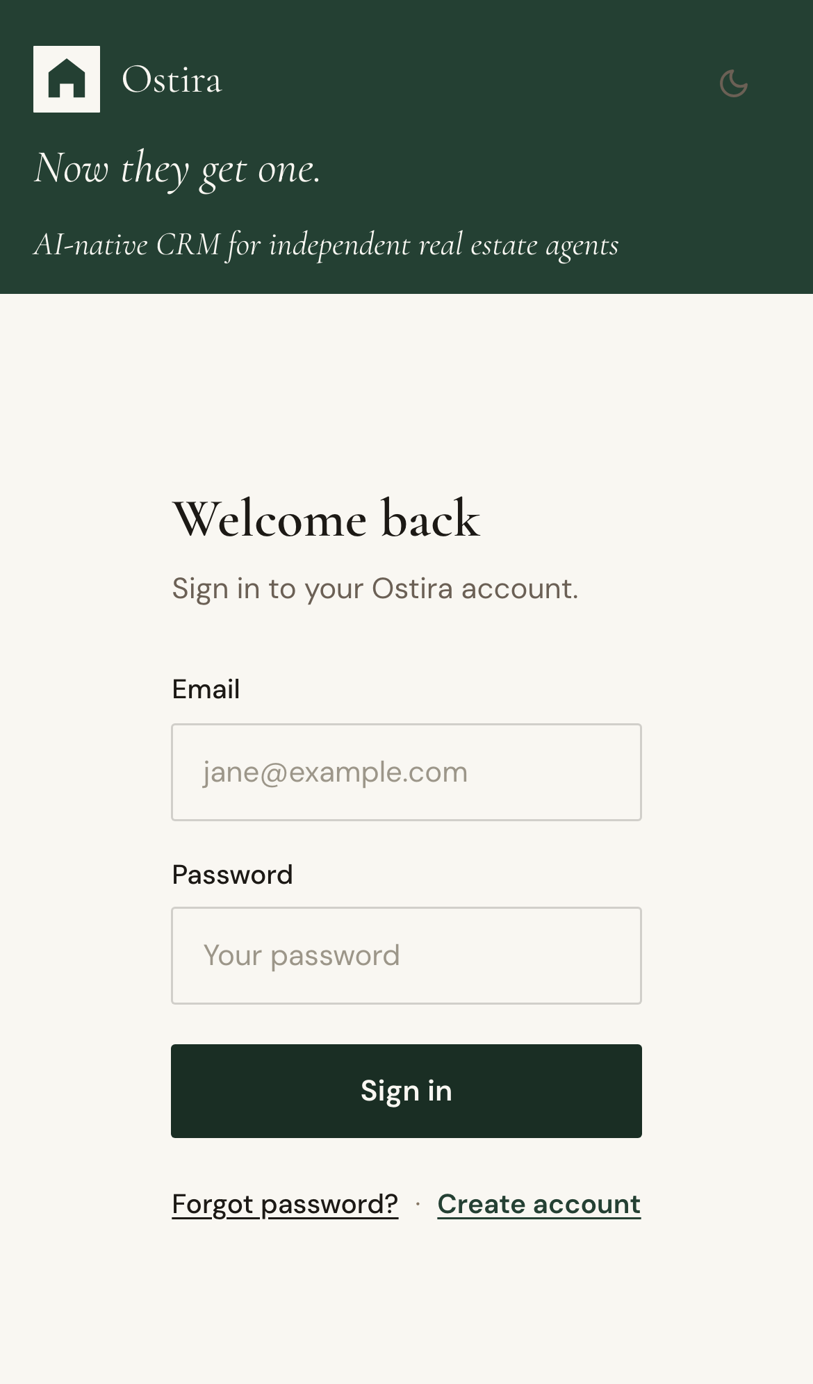 Mobile screenshot for Sign In to Your Account: Open the Login page.